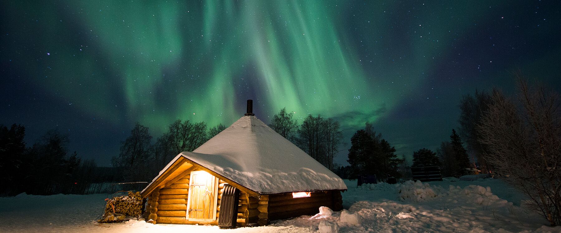 Finnland unter dem Polarlicht